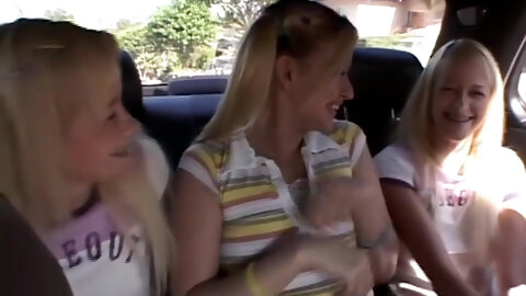 Threesome Lesbian Play At Car - Milton Twins