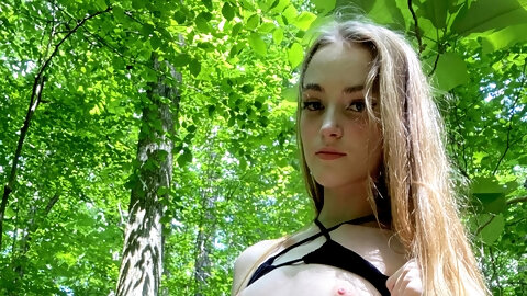 Taking my pants off on my walk like a good girl