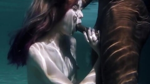 DarkX - Haley Reed Deepthroats Underwater Before Pounded In Shower