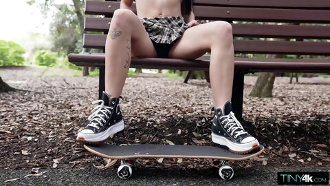 Skater Slut Does A Tailslide On Kai's Fat Pipe - Delilah Dagger