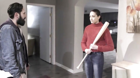 Petite wet brunette teen sucks a perverted guys cock
