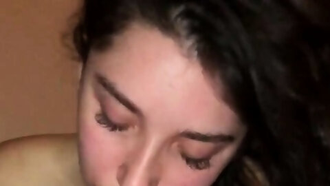 Brunette hardcore blowjob