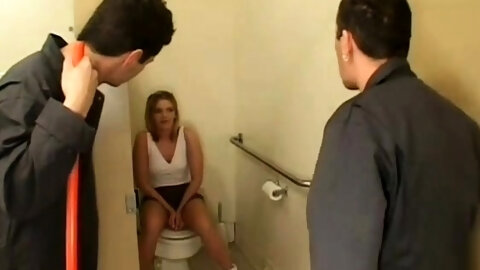 Horny teen chick gives a wild, wet handjob and oral-job