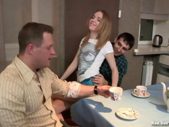 Sex Dessert On A Kitchen Table