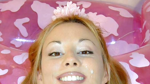 Cute teen angel is a big fan of DP gang bang