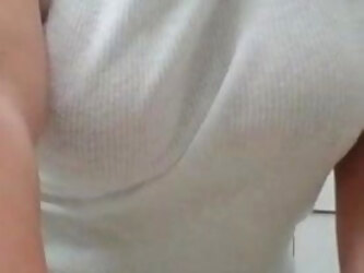 Lady flashing big tits