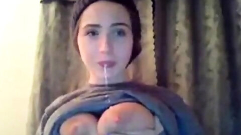 Lactating cam girl