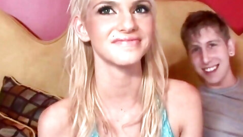 Blonde teen - Cum in her face