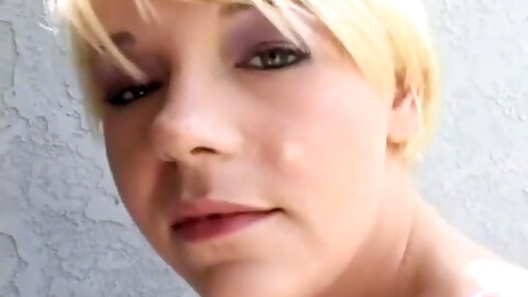 Nasty Blonde Chick Sucking A Big Cock On Her Bed