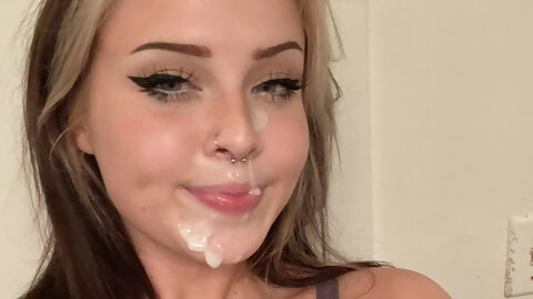 i love when my fuck buddy covers my face with his cum🤤😇